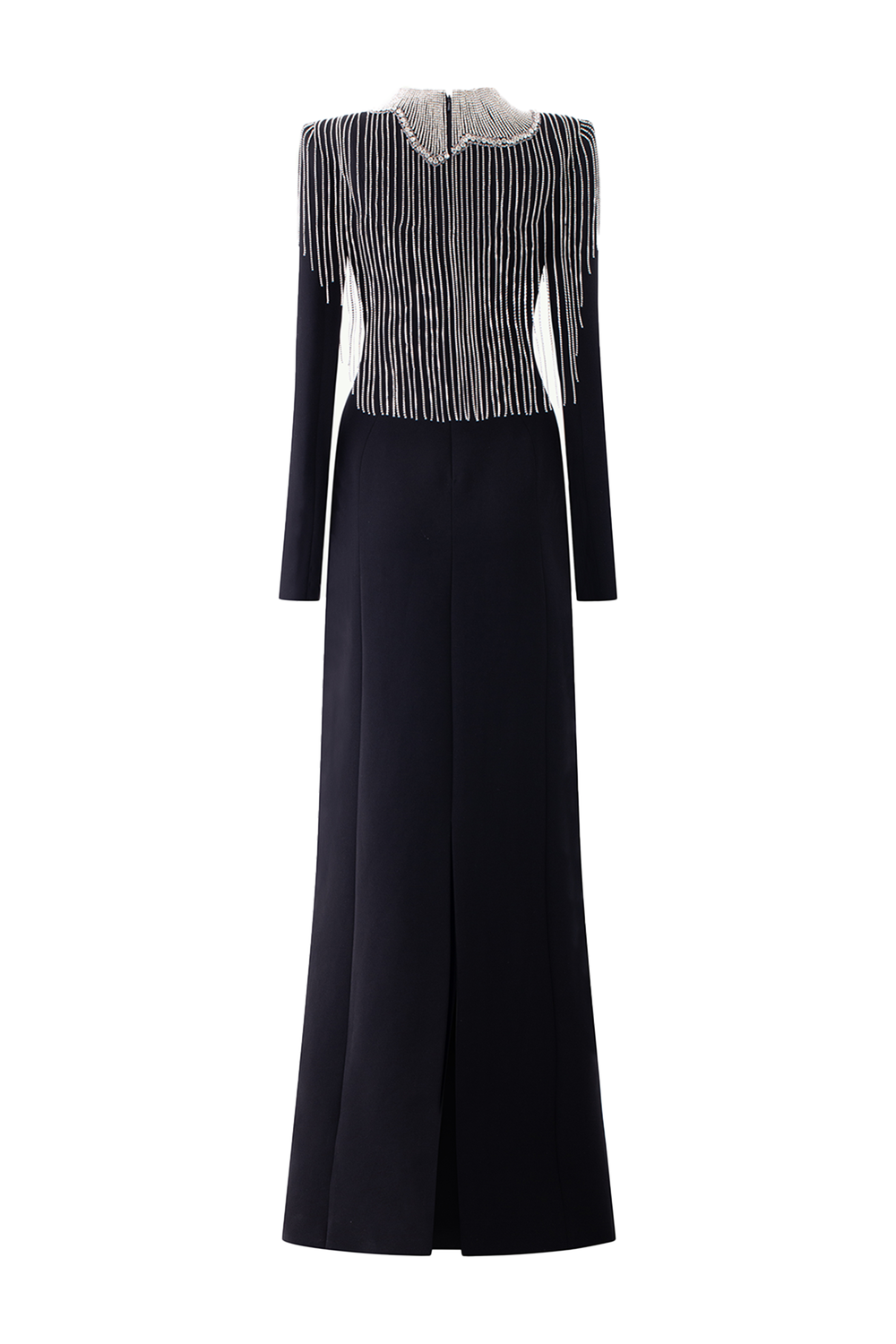 Crystal Fringed Bodycon Dress - TRACY COUTURE